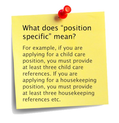 What does "position specific" mean?