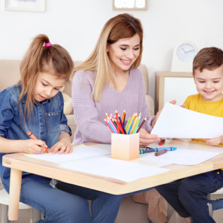 CTR Nanny Coloring with children